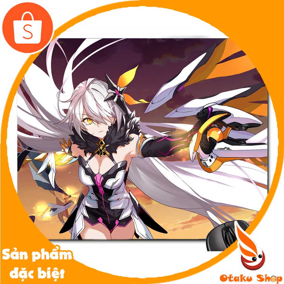 Lót chuột cao su, Bàn di chuột, mouse pad 20x24 Anime - Honkai Impact 3 mẫu 2 - Otaku Shop