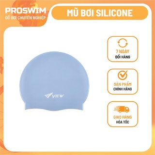 Mũ Bơi Silicone View - Màu Xanh nhạt
