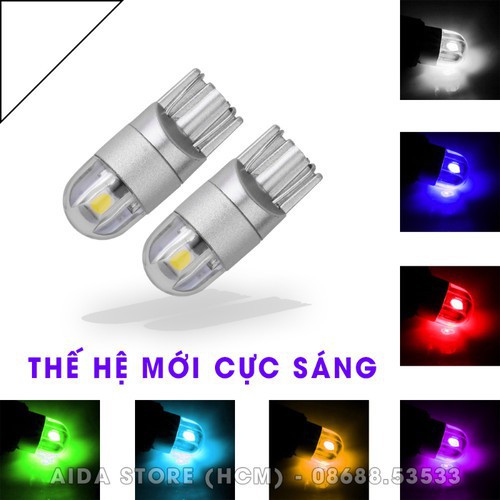 Đèn led xi nhan demi 7 màu - đèn mo, N , số đổi màu tự động: có đủ màu: trắng, đỏ, xanh, nhấp nháy 7 màu