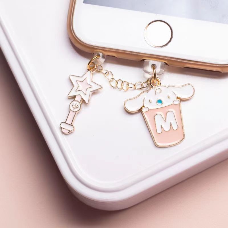 Nút Cắm Chống Bụi Cho Lỗ Cắm Sạc Điện Thoại Di Động Hình Chú Chó Cinnamon