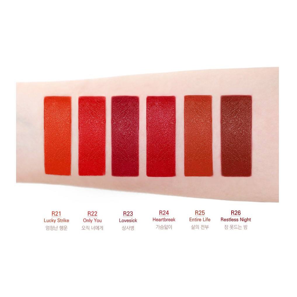 Son Thỏi Siêu Lì Lên Màu Tuyệt Đẹp Phong Cách Hàn Quốc Red Limited Pit A Pat Lipstick (100% Korea)