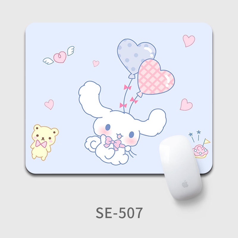 Đệm Lót Chuột Hình Vuông Cỡ Nhỏ Họa Tiết Gấu Cinnamon / Cún Kuromi Melody Dễ Thương Cho Bé Gái