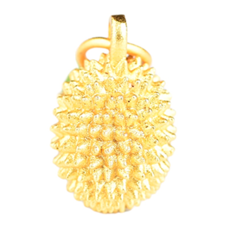 Mặt Dây Chuyền Hình Trái Sầu Riêng Nhỏ Màu Sắc Trơn Handmade Chống Dị Ứng diy