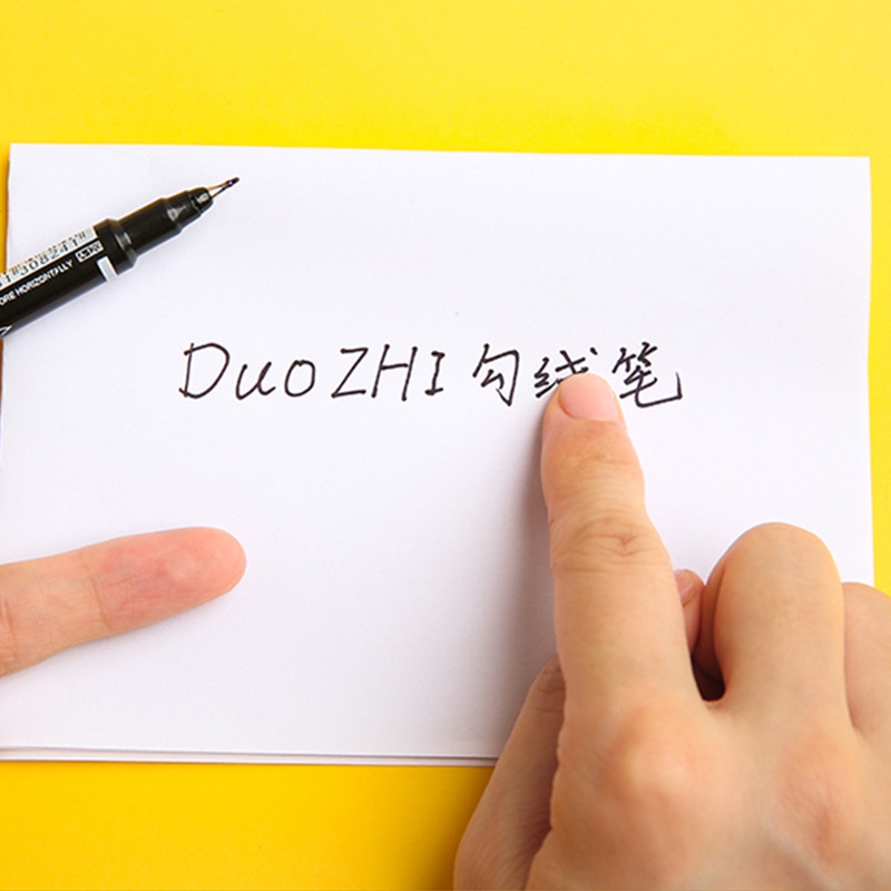 Bút lông viết hai đầu chống thấm nước màu đen/ xanh dương/đỏ 0.5/ 1.0mm