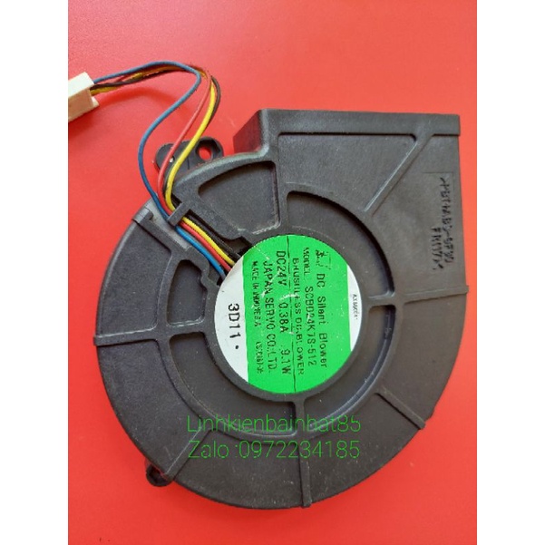 Quạt sò không chổi than 24V 0.36A 8.5W/9.1w tháo máy Nhật.