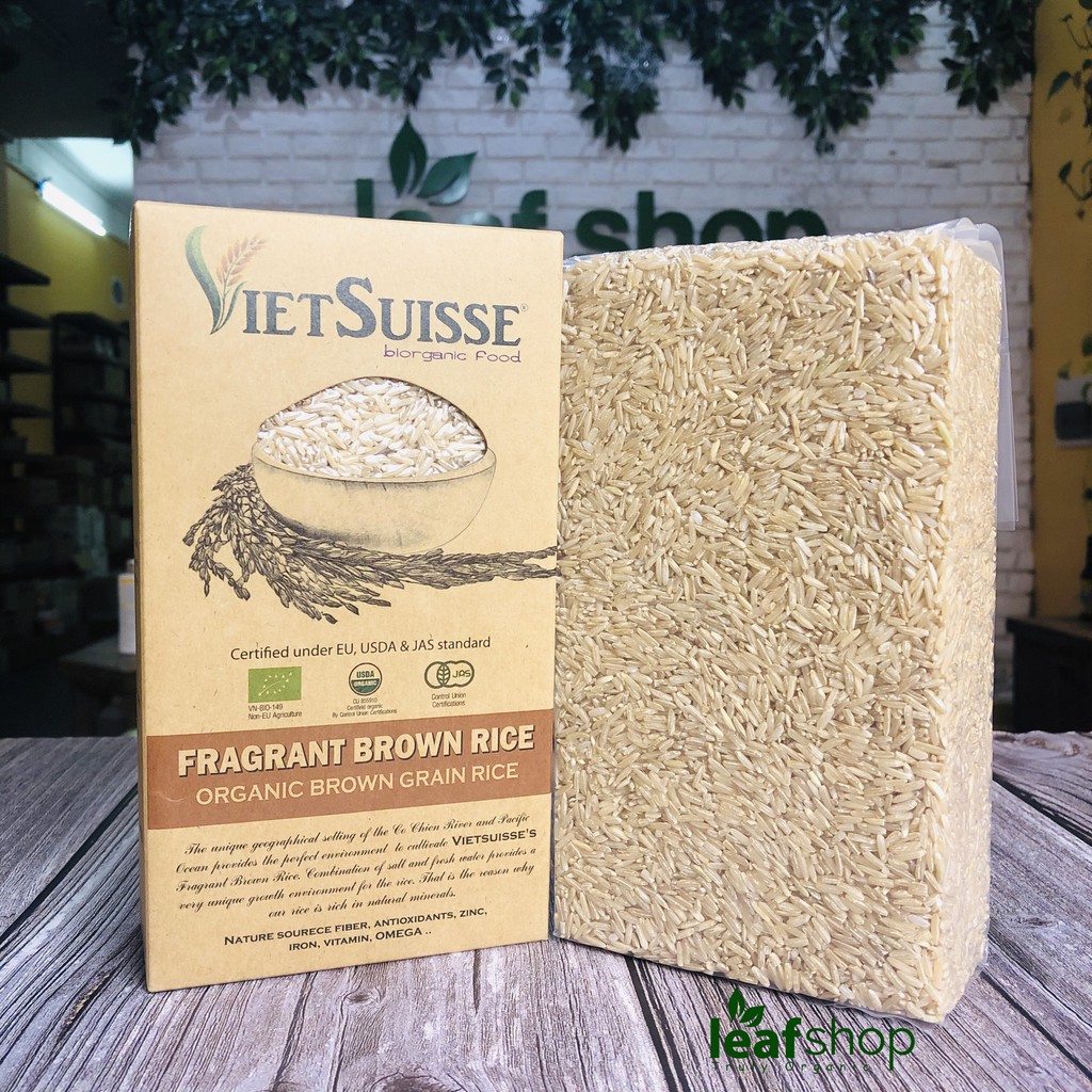 Gạo hữu cơ VietSuisse các loại-gạo tím, gạo lứt, gạo trắng xát dối và gạo trắng 1kg