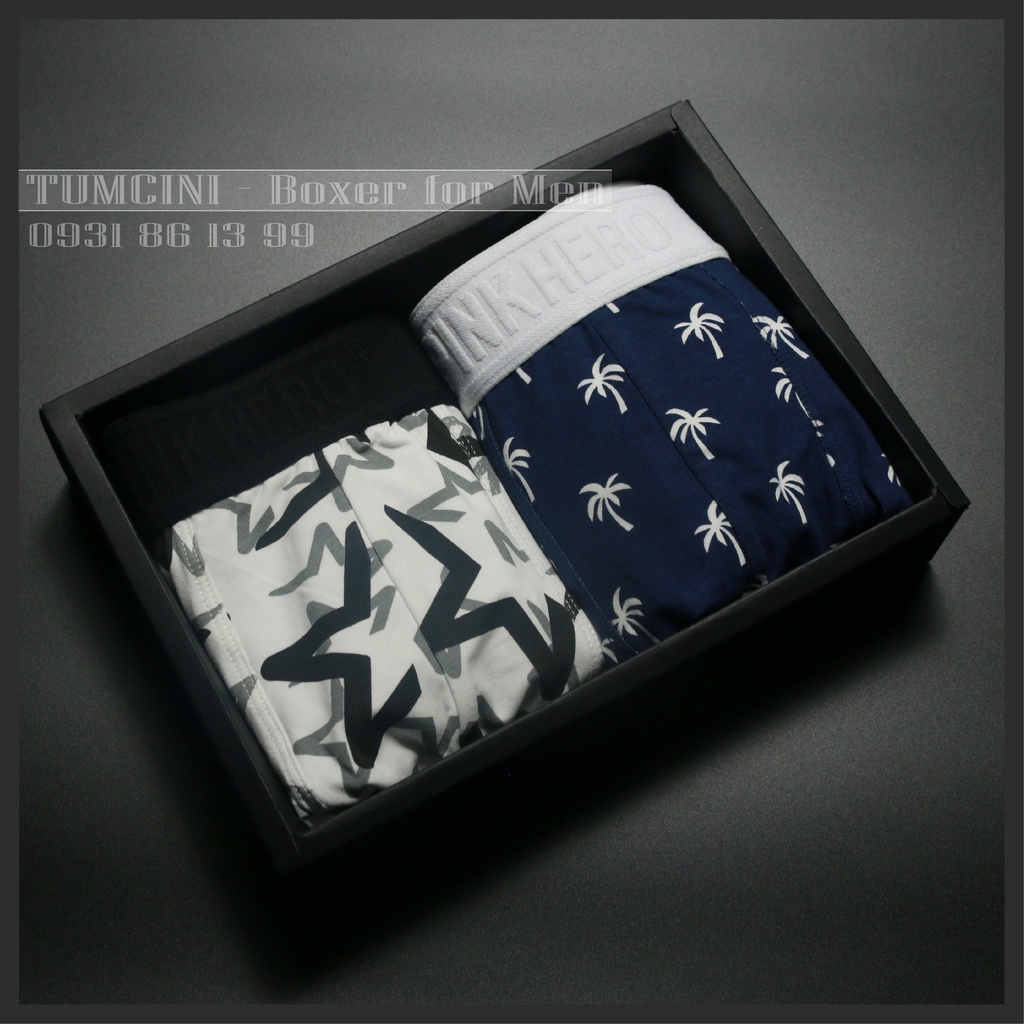 Quần lót nam co dãn 4 chiều cotton sịp đùi cao cấp Hero Pink Tumcini HP02