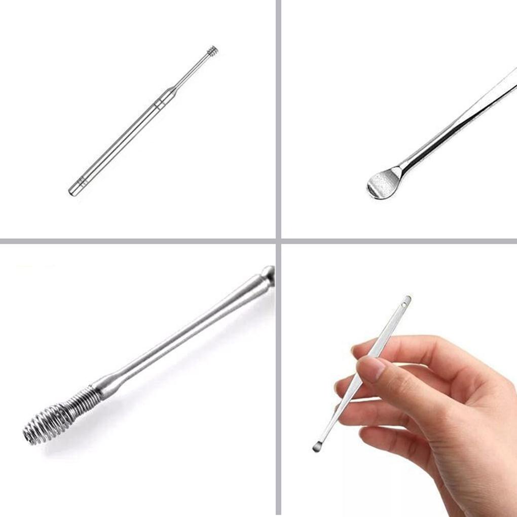 Bộ 5 Dụng Cụ Lấy Ráy Tai Đa Năng Bằng Thép Không Gỉ