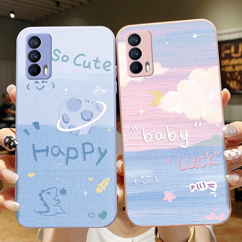 Ốp Điện Thoại Da Cừu Chống Sốc Hình Gấu Cho Oppo realme V15 5G realme V15 RMX3092