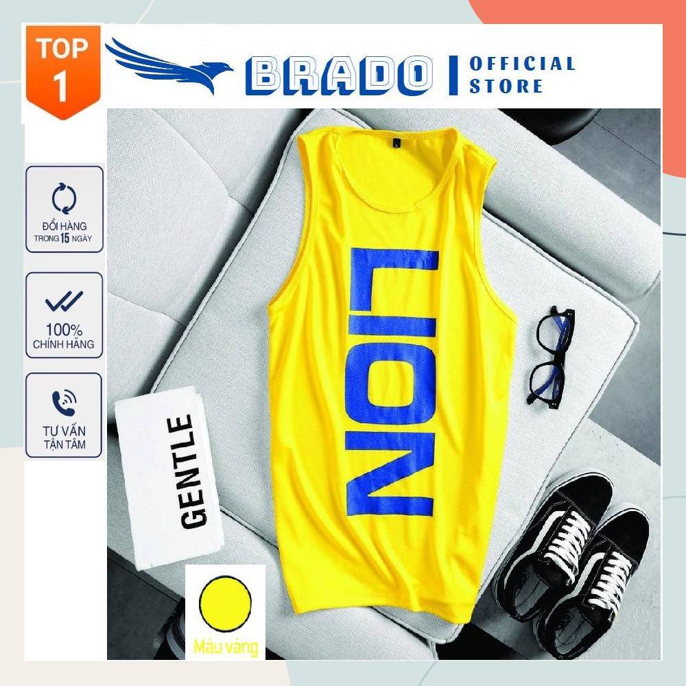 Áo ba lỗ nam 𝐋𝐈𝐎𝐍, chất liệu thoáng mát tập gym ,chơi thể thao, chạy bộ