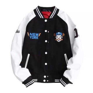 Áo khoác Nỉ bomber NY nam nữ phong cách unisex