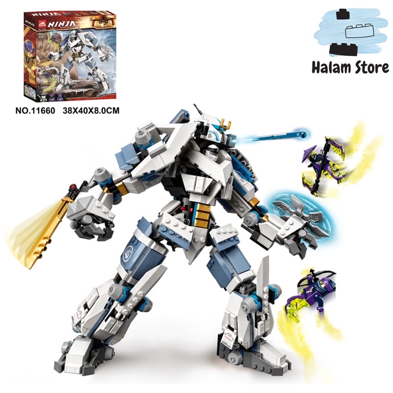 Mô hình lắp ráp Lego Ninjago Bela Lari Tank 11660 71738 - Đồ chơi xếp hình Robot titan của Zane