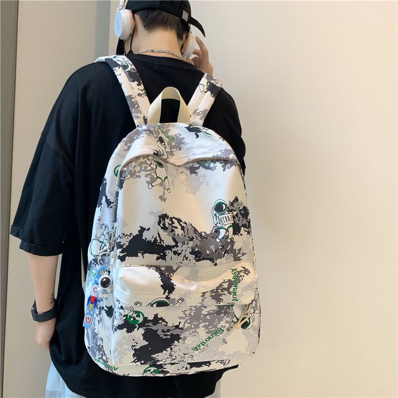 Balo đi học in hình phi hành gia thời trang Hàn Quốc tùy chọn màu sắc cho nam và nữ