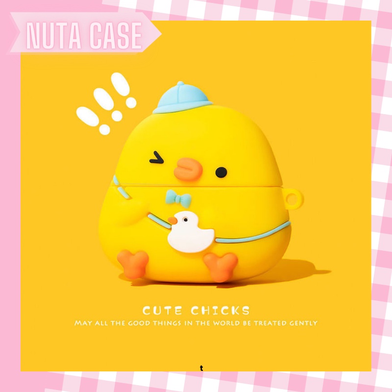 Vỏ bảo vệ tai nghe bluetooth Airpods bằng Sillicone dẻo, ốp Case cute, Airpods 2/pro NUTACASE