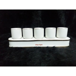 Bộ 3 và bộ 5 chung nước đá trắng