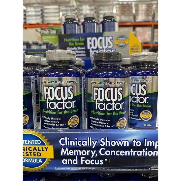 Viên Bổ Não Focus factor Mỹ 180 viên H.ỗ tr.ợ bảo vệ bộ não khoẻ mạnh,thúc đẩy chức năng của hệ thần kinh hoạt động tốt