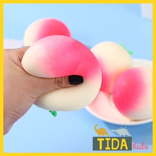 Đào Bóp Mềm ⚡ HOT TREND ⚡ Squishy Mochi Đào Tiên Cute, Đồ Chơi Xả Stress Dễ Thương Xua Tan Căng Thẳng, TiDa Kids Shop