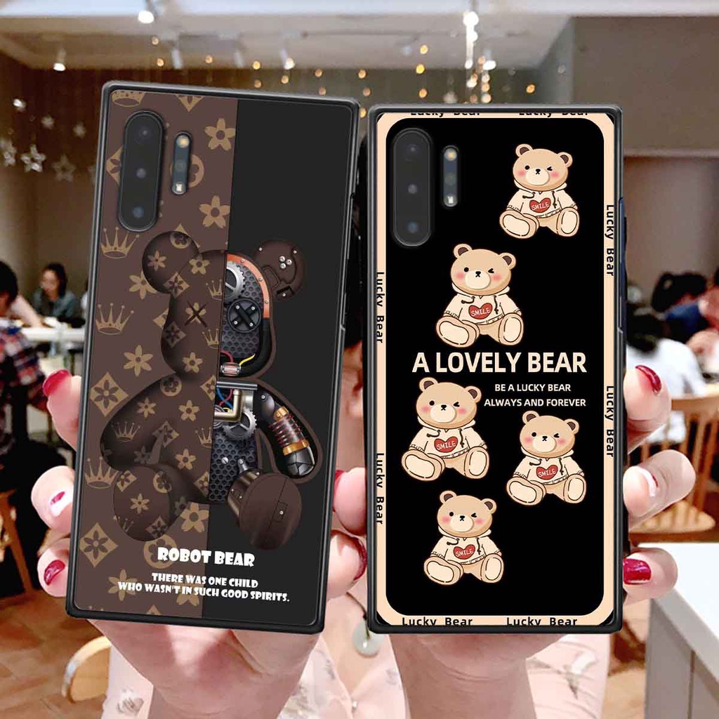 Ốp Samsung Note 10 / Note 10 Plus / Note 10+ bear brick, gấu đáng yêu, dễ thương