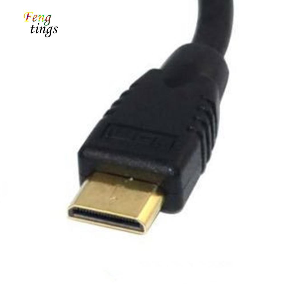 Dây cáp chuyển đổi cổng HDMI 1080P HD mini 1.4V đực sang cái cho máy chiếu tiện dụng