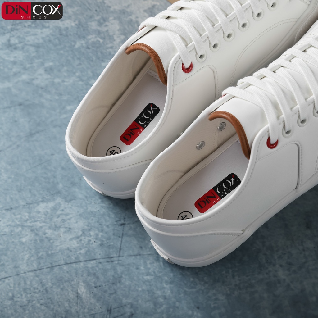 Giày Sneaker Da Nam DINCOX C11 Trẻ Trung, Năng Động White