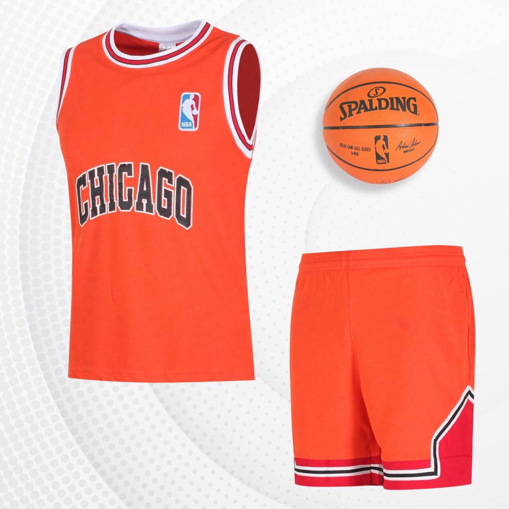 Áo Bóng Rổ Nam Chicago Da Cam Cao Cấp Mẫu Mới 2020, quần áo bóng rổ [K2T Sport]