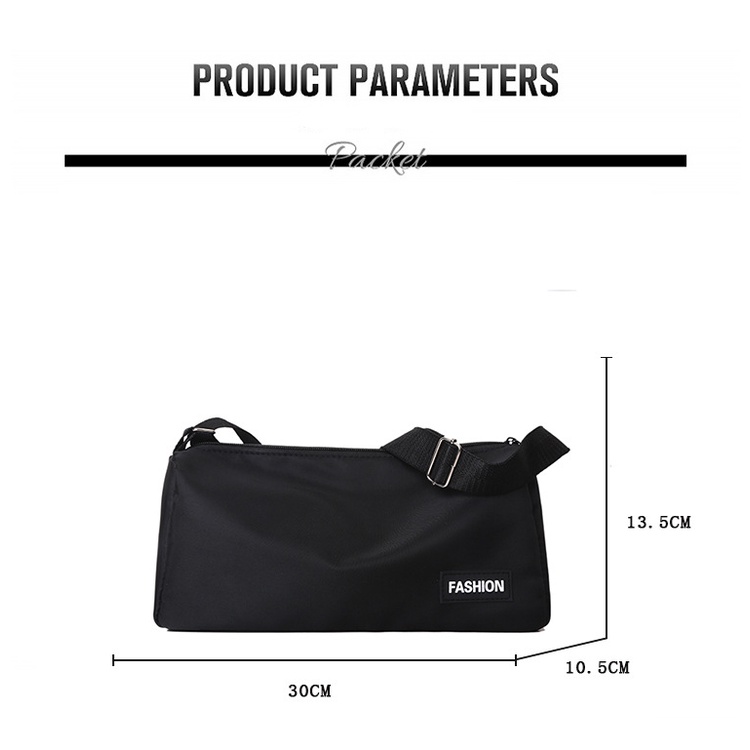 Túi Đeo Vai Thể Thao Bằng Vải Oxford Màu Trơn Phong Cách Thể Thao Thời Trang Cho Nam Và Nữ