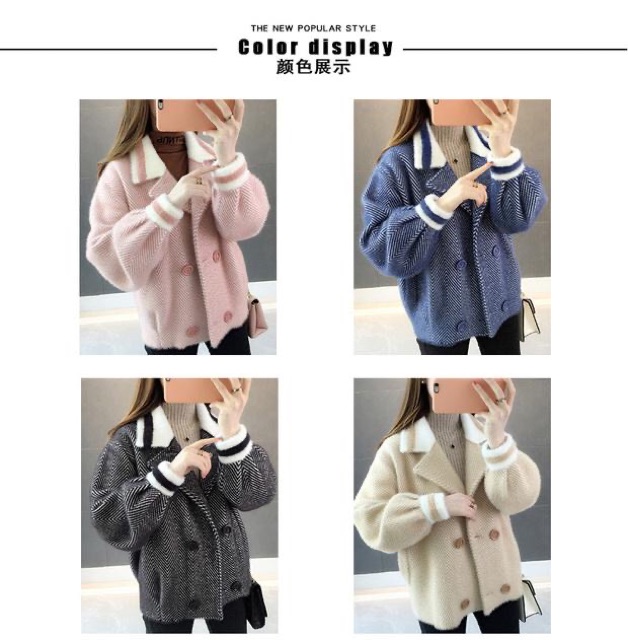 🎈🎈🎈 Áo khoác sweater lông chồn thời trang mùa thu 👕👕👕 Hàng order