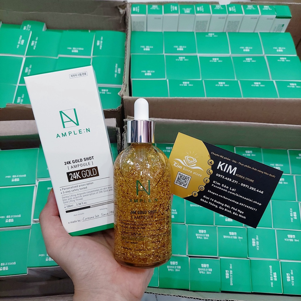 Tinh chất vàng 24K Gold shot ampoule ample:n coreana căng bóng da