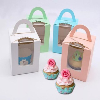 Hộp đựng bánh cupcake 1 lỗ kích thước 9*9*11cm  (10 cái)