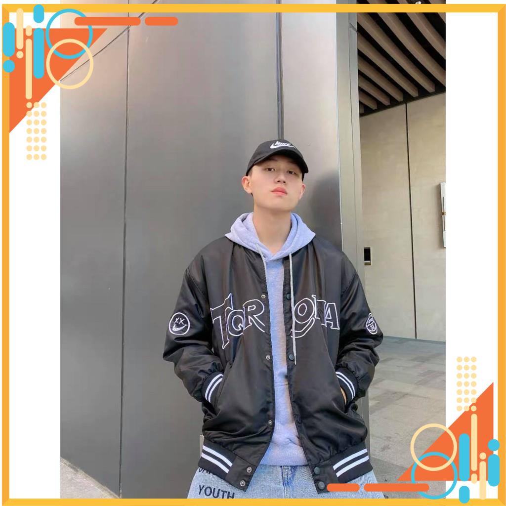 Áo Khoác dù gió BOMBER TQRONA form rộng unisex đen NAM NỮ siêu chất | BigBuy360 - bigbuy360.vn