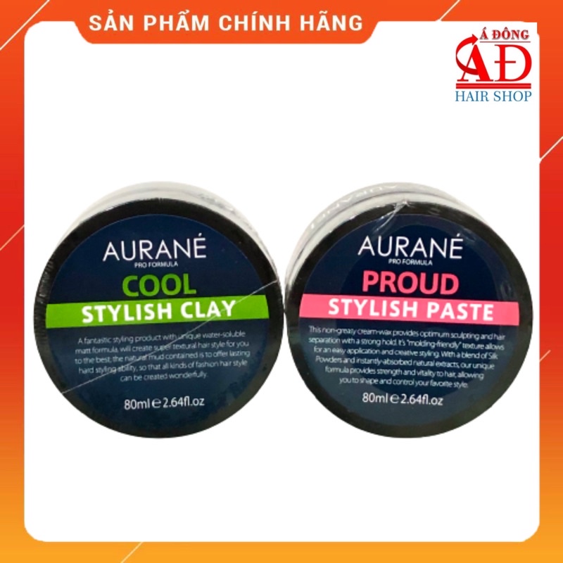 [+Tặng mũ trùm][VAT] Sáp wax tóc nam Aurane Cool - Pround cứng - mềm 80ml