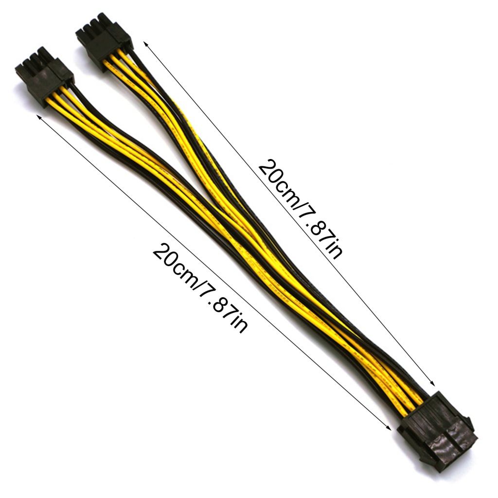 Dây Cáp Nối Card Đồ Họa CPU Molex 6P Sang 6 + 2P 6Pin + 2Pin 20cm 8PIN