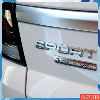 Sản phẩm Decal tem chữ inox Sport dán xe ô tô .