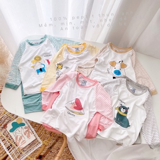 BỘ UNCHI DÀI TAY CỔ TRÒN SIÊU MỀM ĐẸP CHO BÉ