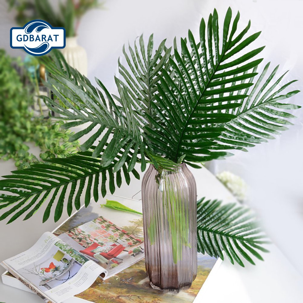 GD 24Pcs Indoor Tropical Leaves Plant Decor Artificial
