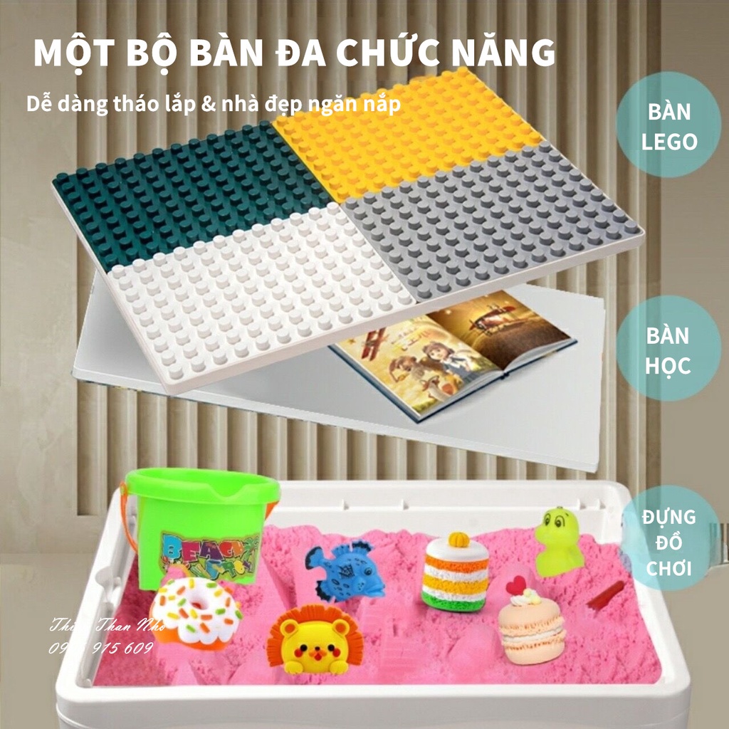 [Hàng loại 1] Bộ bàn ghế xây dựng đa chức năng cho trẻ em, bàn đồ chơi lắp ráp, xếp hình Lego cho bé - Thiên thần nhỏ