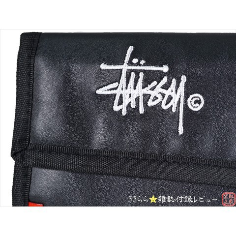  Ví ngắn thêu chữ Stussy dạng gấp dành cho cả nam và nữ