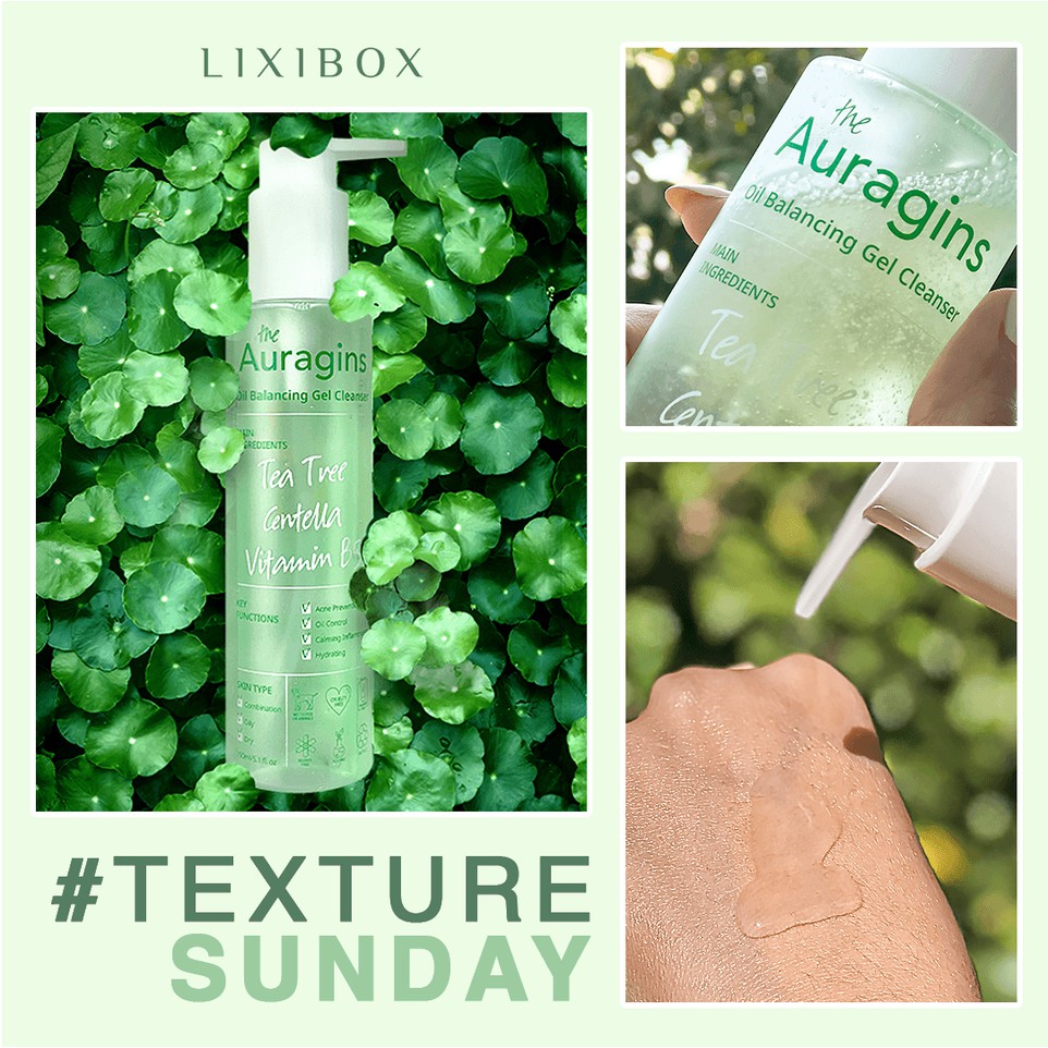 Gel rửa mặt làm sạch sâu cho da dầu mụn The Auragins Oil Balancing Gel Cleanser