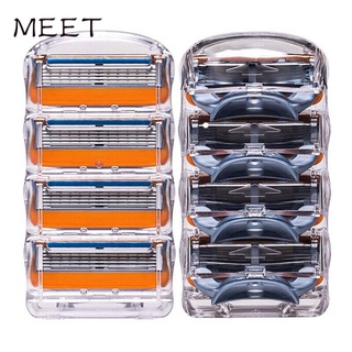 4Pcs 5 Blade Razor Shaving Razor Cartridge Blades For Gillette Fusion ProGlide STN9