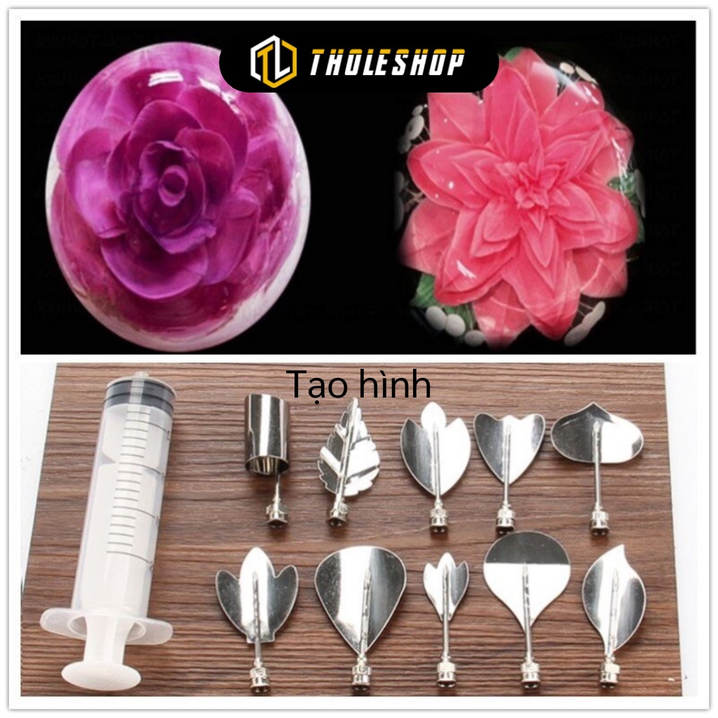 Bộ Dụng Cụ Làm Thạch Rau Câu - Bộ Tạo Hình Thạch 10 Món Thép Không Gỉ 5310