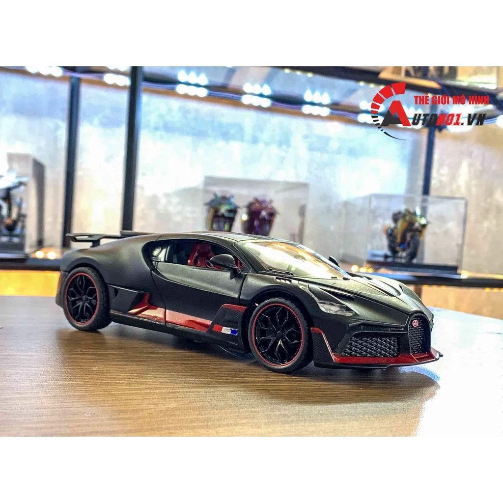 MÔ HÌNH XE BUGATTI DIVO BLACK RED 1:24 HENGTENG MODEL 7433