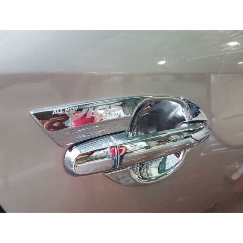 [Vios 2014-2017] Bộ Ốp Hõm Tay Nắm Cửa Mạ Crom Chống Trầy Xước Cho Ô Tô - Vios 2014-2017