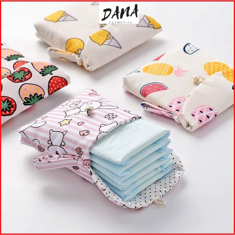 Túi đựng băng vệ sinh tiện lợi nội địa trung túi vải đựng băng vệ sinh nữ DANA
