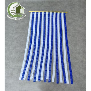 Rèm màn nhựa, dây nhựa xanh trắng - 1m x 1,7m