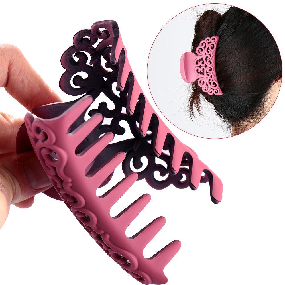 Kẹp Tóc Nhựa Kích Thước Lớn Thiết Kế Đục Lỗ Thời Trang