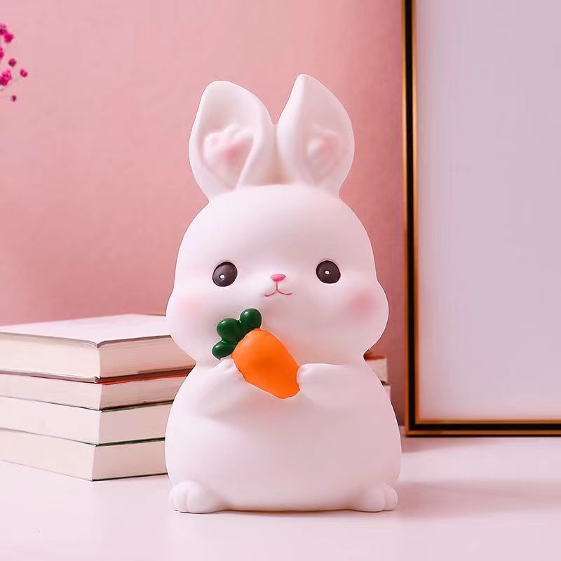 Ống tiết kiệm trang trí có thể rút ra hình thỏ nhỏ chống rơi cho bé trai và bé gái