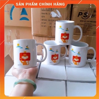 Ly gốm sứ tráng men bát tràng hình cool