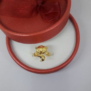 Nhẫn hồ ly bạc mạ vàng
