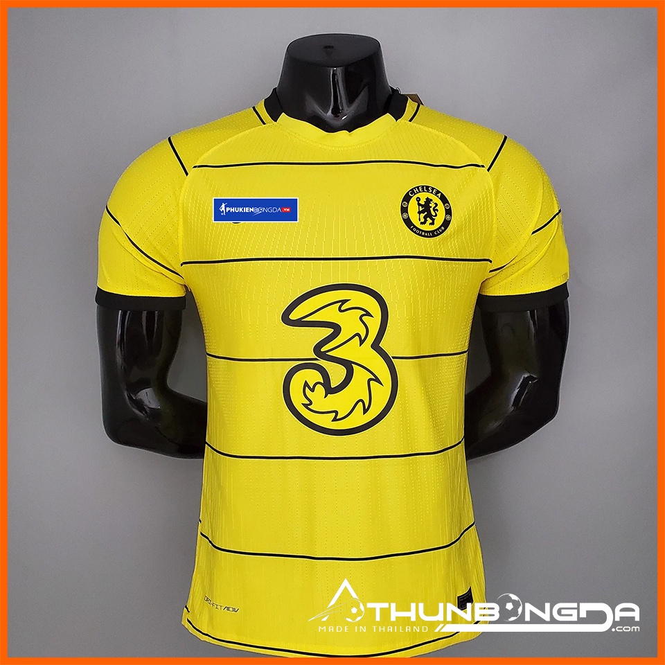 Áo Chelsea vàng sân khách 2021/2022, 2021/22 bản PLAYER Body Fit cao cấp (Thái Lan)