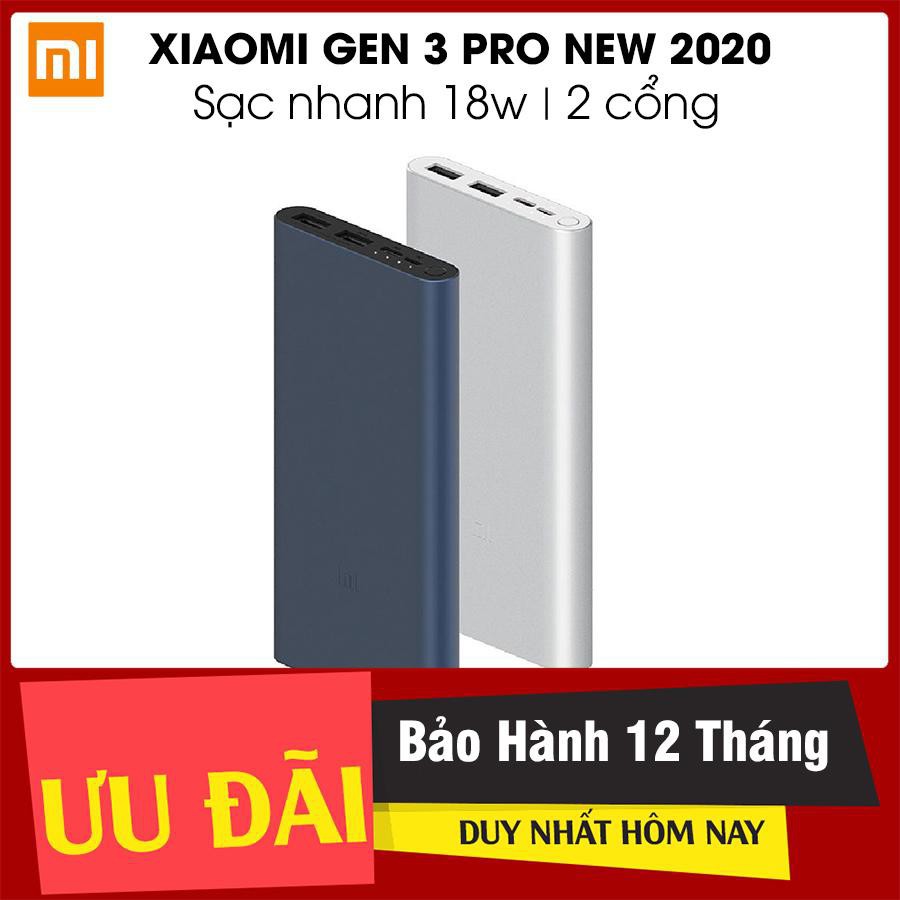 [CHÍNH HÃNG - Check Code ] Sạc Dự Phòng Xiaomi Gen 3 10000mAh, Sạc Nhanh 18W - Bản quốc tế bảo hành 6 tháng. Lỗi 1 Đổi 1